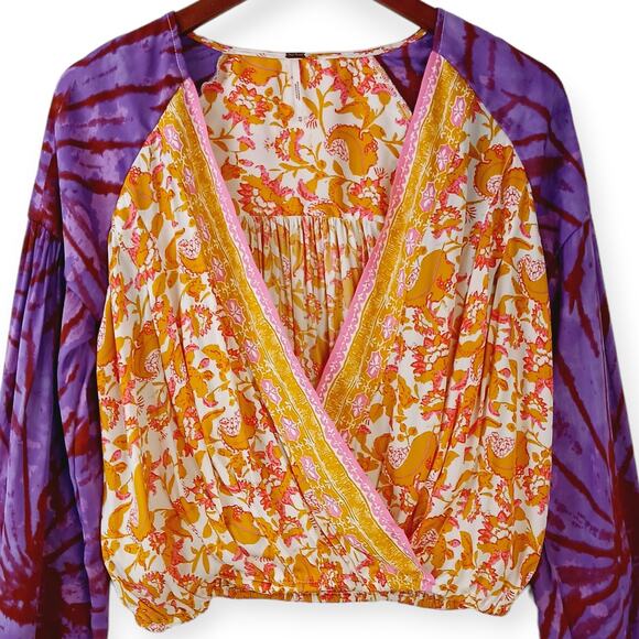 Free People SZ XS Cruisin Together Surplice Top OB948207 - Picture 3 of 7